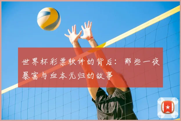 世界杯彩票软件的背后：那些一夜暴富与血本无归的故事